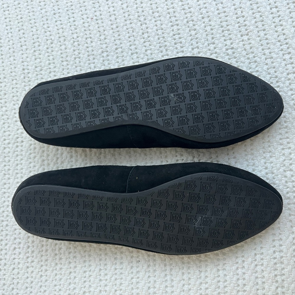 Birdies Starling Slippers Black Cozy Suede Faux Fur Leopard Tassel Old Money 6 - Picture 6 of 10
